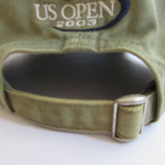 US Open 2003 Tennis FILA Khaki Baseball Hat Cap One Size NYC 100% Cotton Adj - Picture 13 of 14
